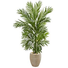 Nearly Natural 5 ft. Artificial Areca Palm Tree in Planter