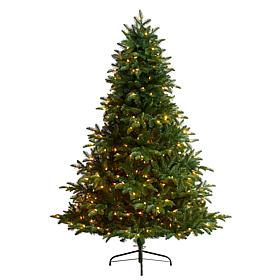 Nearly Natural 6’ Artificial Spruce Christmas Tree with 400 Lights