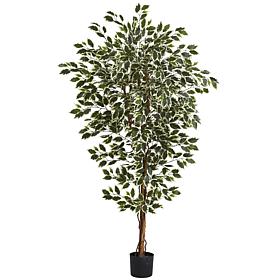 Nearly Natural 6 ft. Hawaiian Ficus Tree with 1008 Leaves