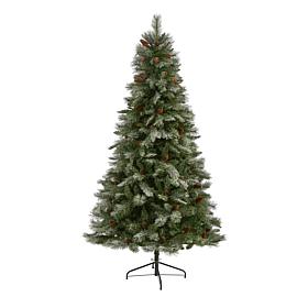 Nearly Natural 7 Ft. Artificial Snowed French Alps Christmas Tree