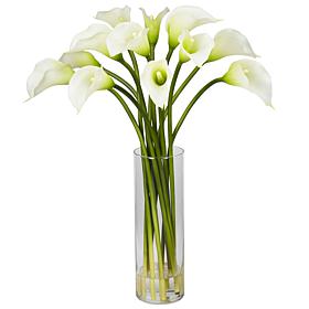 Nearly Natural Mini Calla Lily Silk Flower Arrangement