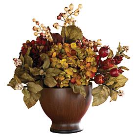 Nearly Natural Silk Autumn Hydrangea Arrangement