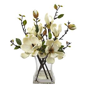 Nearly Natural Silk Magnolia Arrangement
