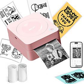 Nelko PM230 Portable Bluetooth Sticker Printer with 2 Rolls