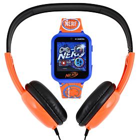 NERF Unisex Child Smart Watch and Headphone Set - Orange