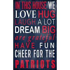 New England Patriots In This House Sign