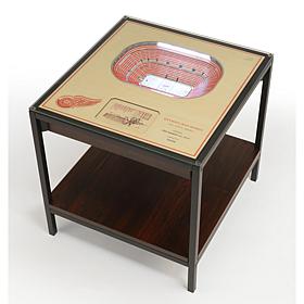 NHL Detroit Red Wings 25-Layer End Table - Joe Louis Arena 