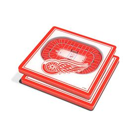 NHL Detroit Red Wings 3-D Stadium Views Coaster Set