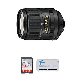 Nikon NIKKOR 18-300mm f/3.5-6.3G ED VR Lens Bundle w/SD Card & Reader