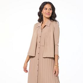 Nina Leonard 3/4-Sleeve Sweater Knit Bolero