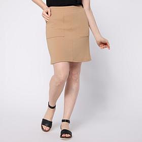 Nina Leonard Elastic Waist Skort with Pockets