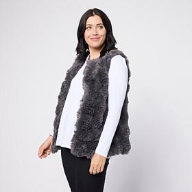 Nina Leonard Faux Fur Vest