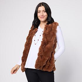 Nina Leonard Faux Fur Vest