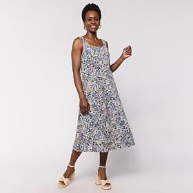 Nina Leonard Sleeveless Scoop-Neck A-Line Dress