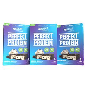 No Sugar Company 3 x 4-count Cookies & Cream Protein Bars