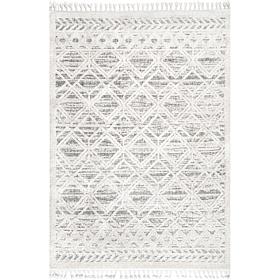 nuLOOM  6' 7" x 9' Ansley Moroccan Lattice Tassel Area Rug
