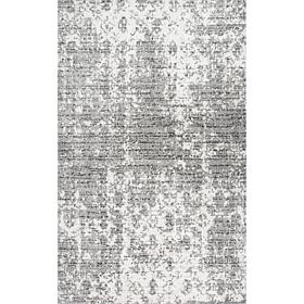 nuLOOM 6' 7" x 9' Grey Deedra Modern Abstract Area Rug 