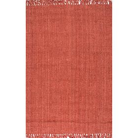 nuLOOM Daniela Farmhouse Chunky Jute Area Rug - 6' x 9' Brick