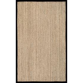nuLOOM Elijah Farmhouse Seagrass Area Rug 5' x 8' Black