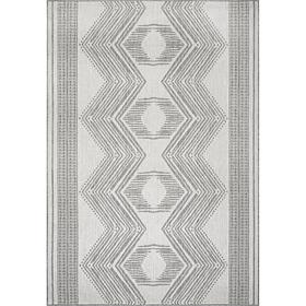 nuLOOM Ranya Tribal Indoor/Outdoor Area Rug 5' x 8' Light Gray