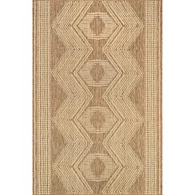 nuLOOM Ranya Tribal Indoor/Outdoor Area Rug 6' 7" x 9' Light Brown
