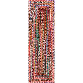 nuLOOM Tammara 2' 6" x 6' Bohemian Hand Braided Area Rug 