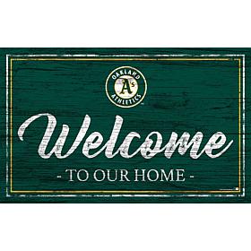 Oakland Athletics Team Color Welcome Sign - 11x19"