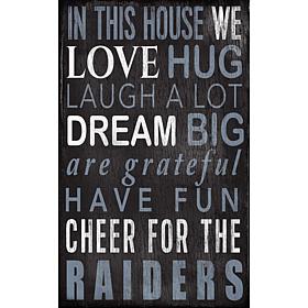 Oakland Raiders In This House Sign
