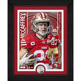 Official Licensed NFL Christian McCaffrey Silver-Plate Coin Photo Mint