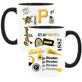 Official MLB 2-Pack 15oz Inner Color Mugs Pirates