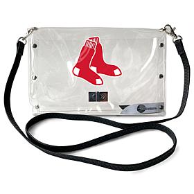 Official MLB Clear Envelope Purse with Team Logo - Boston Red Sox