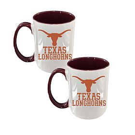 Official NCAA 15 oz. Inner Color Mugs Set of 2 - Texas