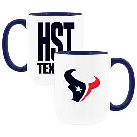 Official NFL TRI Team Code 15 oz. Mug 2-pack - Houston Texans