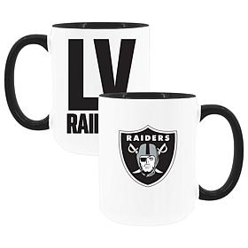 Official NFL TRI Team Code 15 oz. Mug 2-pack - Las Vegas Raiders