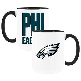 Official NFL TRI Team Code 15 oz. Mug 2-pack - Philadelphia Eagles