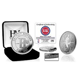 Officially Licensed Detroit Pistons Silver Mint Coin