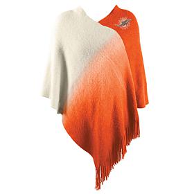 Officially Licensed Littlearth NFL One Size Dip Dye Poncho - Dolphins