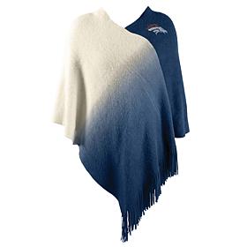 Officially Licensed Littlearth NFL One Size Dip Dye Poncho - Broncos