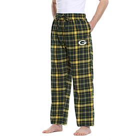 Officially Licensed Men's Plaid Flannel Pant by Concept Sports-Packers
