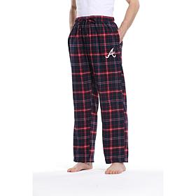 Officially Licensed Men's Plaid Flannel Pant by Concepts Sport-Braves