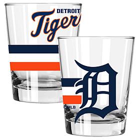 Officially Licensed MLB 15 oz. Old Fashioned Glass 2-pack - Tigers