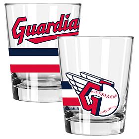 Officially Licensed MLB 15 oz. Old Fashioned Glass 2-pack - Guardians