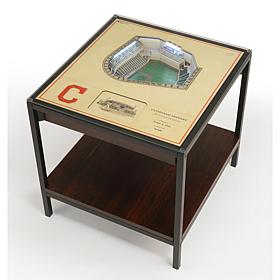 Officially Licensed MLB 25-Layer StadiumViews End Table - Cleveland