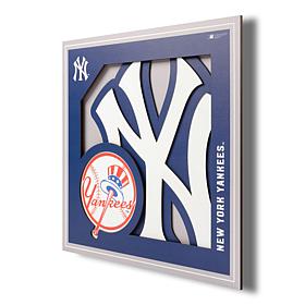 Officially Licensed MLB 3D Logo Series 12 x 12 Wall Art - NY. Yankees
