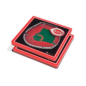 Officially Licensed MLB 3D StadiumViews Coaster Set - Cincinnati Reds