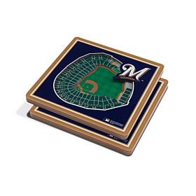 Officially Licensed MLB 3D StadiumViews Coaster Set- Milwaukee Brewers