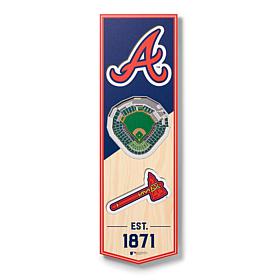 Officially Licensed MLB 6" x 19" 3-D Stadium Banner - Atlanta Braves