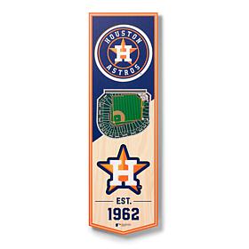 Officially Licensed MLB 6" x 19" 3D Stadium Banner - Houston Astros 