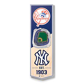 Officially Licensed MLB 6" x 19" 3D Stadium Banner - New York Yankees 