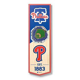 Officially Licensed MLB 6x19" 3D Stadium Banner- Philadelphia Phillies